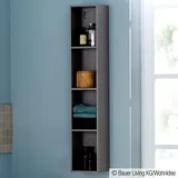 Duravit L-Cube 18x18x100cm, 4 Fäch., vert, basalt matt