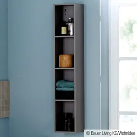 Duravit L-Cube 18x18x100cm, 4 Fäch., vert, basalt matt