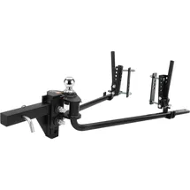 Vevor Anhängerkupplung 680 kg, Anhängevorrichtung, Lastverteilungskupplung mit 50 mm Schaft, 58,7 mm Kugel, Anhänger-Stabilitätskontrolle zur Lastnivellierung, schwarz pulverbeschichtet