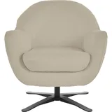 Home Affaire Drehsessel HOME AFFAIRE "Stavre, Loungesessel mit Drehfunktion", beige (sand), B:83cm H:85cm T:80cm, 95% Polyester 5% Polyacryl, Sessel, Drehsessel, in moderner Optik, mit elegantem Drehfuß