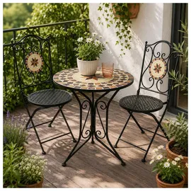 Hti-Living Gartentisch 55 x 55 x 68 cm Schwarz