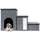Intirilife Faltbare Hundetreppe 3 Stufen Grau onesize
