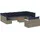 vidaXL Gartensofa-Set 13-tlg. grau Polyrattan