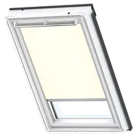 VELUX Sichtschutzrollo Uni Beige 1086, CK02 1086KWL Hellbeige, weiße Schiene: