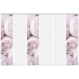 VISION S Schiebegardine VISION S "ROSANA 6er SET" Gr. 1, rosa (rosé), B:60cm H:260cm, Polyester, Gardinen, Bambus-Optik, Digital bedruckt