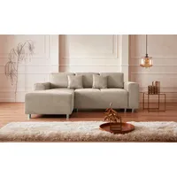 Home Affaire Eckcouch Mikrofaser 2-Sitzer Beige