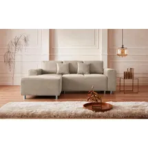 Home Affaire Eckcouch Mikrofaser 2-Sitzer Beige