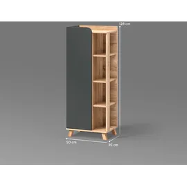 livinity Midischrank Marano 50 x 128 x 35 cm Anthrazit