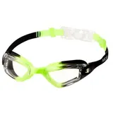 NILS AQUA Schwimmbrille Schwimmsportbrille Badebrille Kinderbrille, (Spar-Set, 1-St., Schwimmbrille beschlagfrei), Antibeschlag, UV-Schutz, Silikondichtung grün|schwarz NQG770AF Schwarz Grün