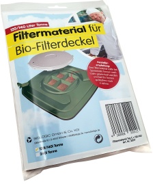 Biologic Filtermaterial für Biologic Clip-Filterdeckel, Ersatzfilter mit Biologic System, 1 Satz = 4 Stück, für 120 Liter Deckel