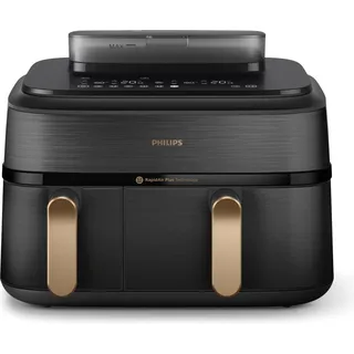 Philips 5000 Series Steam Airfryer Dual Basket NA552/00 Dunkelgrau/Kupfer