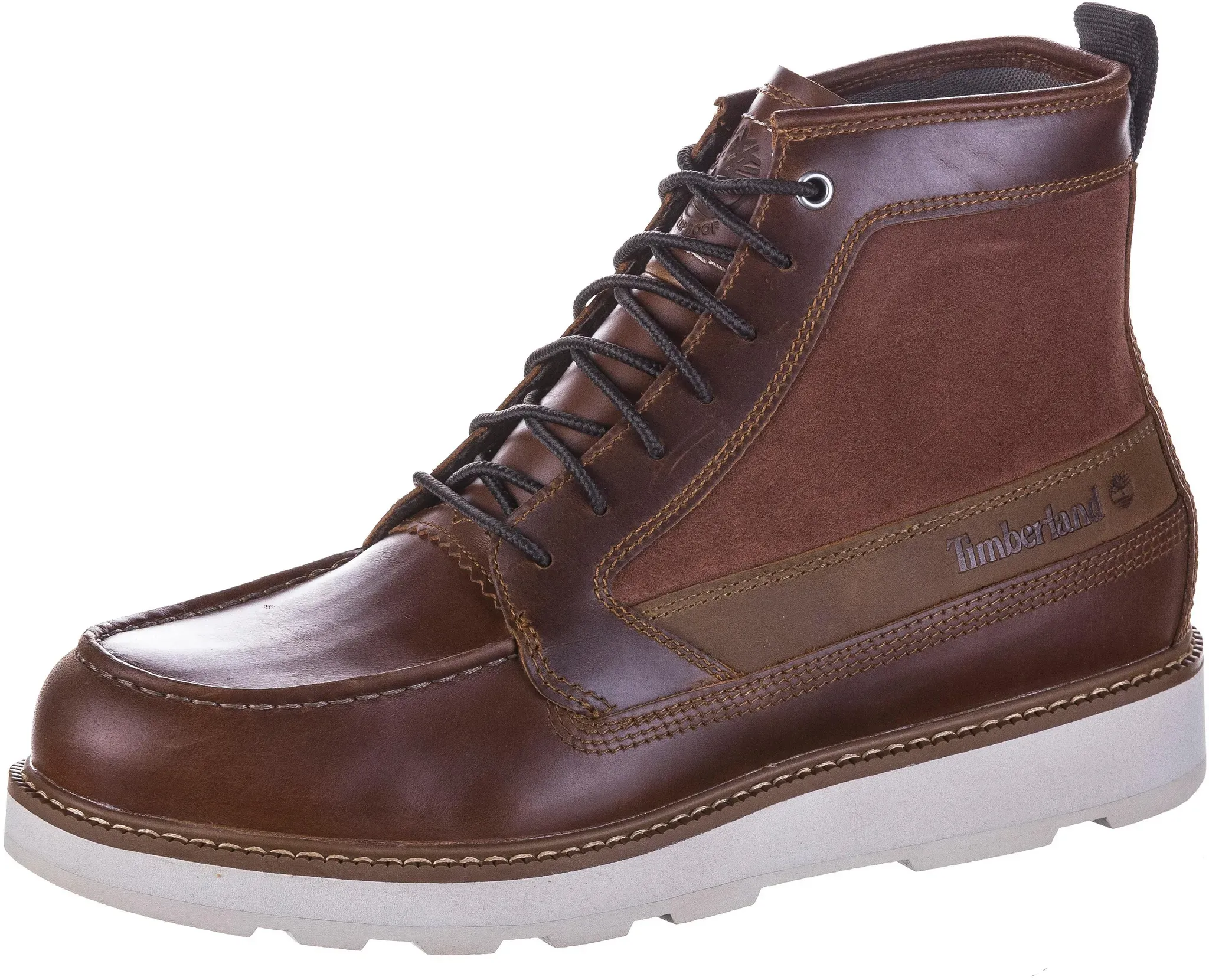 TIMBERLAND Britton Mills Mid Boots Herren in rust full grain, Größe 42 - braun
