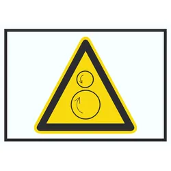 HB-Druck Achtung Gegenläufige Rollen Symbol A6 (105x148mm) Schild