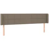 vidaXL Kopfteil mit Ohren Taupe 183x16x78/88 cm Stoff