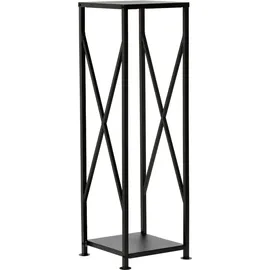 TRIZERATOP Kaminholzregal Pulverbeschichteter Stahl 34 x 34 x 111 cm Schwarz