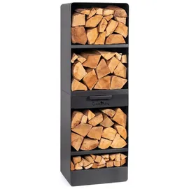 bene on fire Kaminholzregal Metall 40 x 30 x 120 cm Schwarz