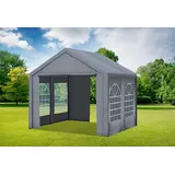 Partyzelt 3x3 Grau PVC Festzelt Pavillon wasserdicht Profi-Qualität Classic