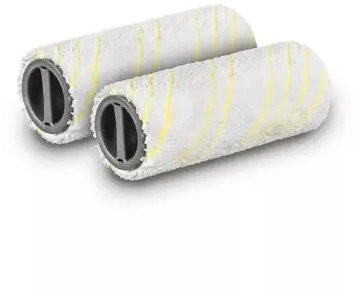 SQOON Ersatzrollen für Kärcher FC 3/4/5 gelb 2 Stück Microfaserrollen, ersetzt original Kärcher 2.055-006.0