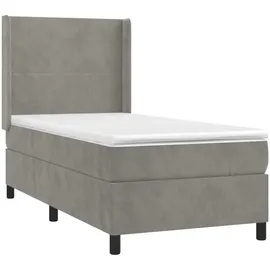 vidaXL Boxspringbett 100 x 200 cm Hellgrau