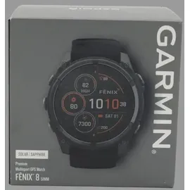 Garmin fenix 8 BT 51 mm Titaniumgehäuse schwarz Silikonarmband schwarz M