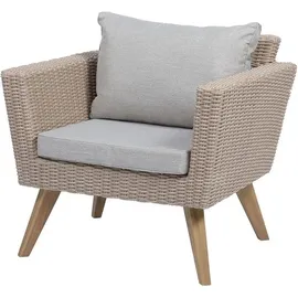 Beliani Rattan Lounge-Set braun