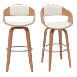 miliboo Skandinavischer Barhocker 65 cm Weiß