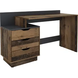 byLIVING Schreibtisch Belfast Eiche Old Wood Nachbildung / Anthrazit