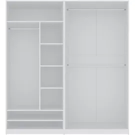 marmex möbel TRES A/B Kleiderschrank 190x206x51 weiß
