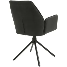 byLIVING Esszimmerstuhl Blair 2er Set, Bezug anthrazit, schwarz