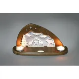 weigla günter gläser leuchtenherstellung Teelichthalter Waldtiere Länge ca 29 cm NEU gelb