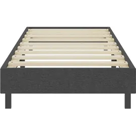 vidaXL Boxspringbett 100 x 200 cm Dunkelgrau