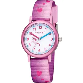 REGENT F-1207 0,0 Textil rosa Armband-Uhr rosa