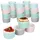 Mambocat 24er Set Emilia Soufflé Förmchen Porzellan 125ml rosa mint blau grau Auflaufform