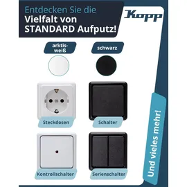 Kopp Schuko-Steckdose Aufputz Arktisweiß 1 St.