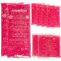 Relaxdays Kühlpads, 8er Set, 3 Größen, Kalt Warm Kompressen,