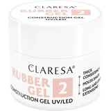 CLARESA Rubber Gel Konstruktionsgel Kautschuk 2 Warm Light Rosa 45g