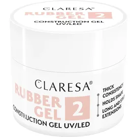 CLARESA Rubber Gel Konstruktionsgel Kautschuk 2 Warm Light Rosa 45g