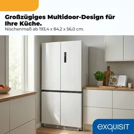 Exquisit EMD470-170-200E Multi Door (466 l, 1930 mm hoch, Inox weiß)
