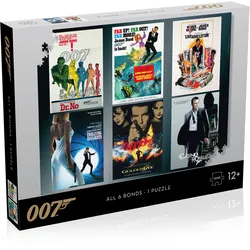 James Bond Puzzle - 1000 Teile - All Debut Posters - all 6 Bonds