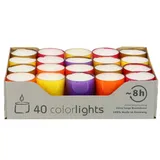 Richard Wenzel Wenzel-Kerzen Colorlights Winter crazy Mix, 40 Stk.)