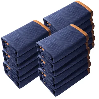 Vevor 12x Umzugsdecken 2032x1829mm Möbeldecken Vliesstoff + recycelte Baumwolle Lagerdecken Umzug Packdecken Transport-Decken Möbelpackdecken Verpackungsdecken zum Schutz für Möbel