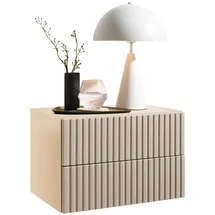 SchlafKONTOR Nachtschrank Taboni 42 x 28 x 30 cm Beige