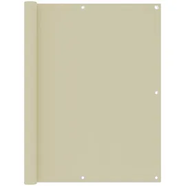 vidaXL Balkon-Sichtschutz 120 x 500 cm Creme Oxford-Gewebe