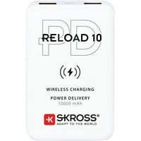 Skross Reload 10 PD, Qi Powerbank 10000 mAh Li-Ion Weiß