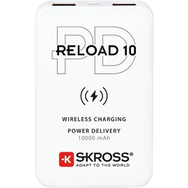 Skross Reload 10 PD, Qi Powerbank 10000 mAh Li-Ion Weiß