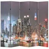 vidaXL Raumteiler klappbar 200 x 170 cm New York bei Nacht