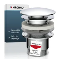 Kirchhoff Universal Pop Up Waschbecken-Ablaufgarnitur 1 1/4 Zoll