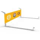 Kleines Kraftwerk Balkonkraftwerk Halterung für Flachdach & Garten | Für 1 Solarmodul | 20° Neigung | Statisch geprüft | Made in Germany | 4 mm Aluminium | Einfache & schnelle Installation