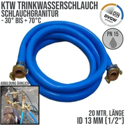13 mm 1/2 Zoll TPE Trinkwasser Garnitur GEKA-Schnellkupplung Kirmes Schlauch KT..."