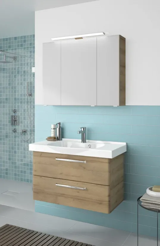 Pelipal Trentino Badezimmer-Set Riviera Eiche